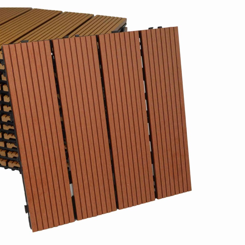 Piastrelle moderne fai da te in legno di acacia per il terrazzo del giardino - SAYRUO