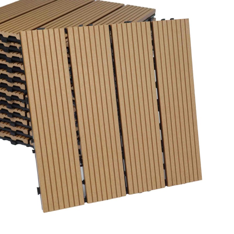 Piastrelle moderne ad incastro in legno di acacia per esterni - SAYRUO