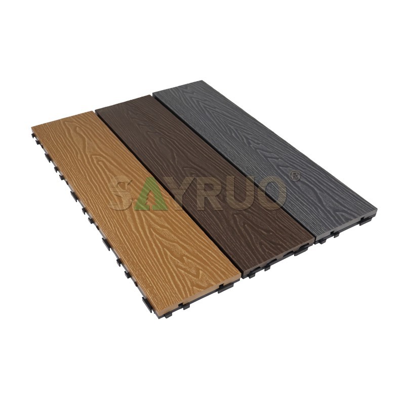 Piastrelle per decking in WPC 3D facili da installare - SAYRUO