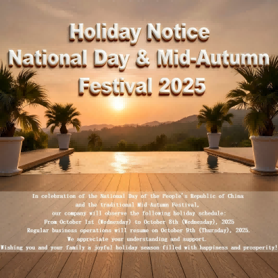 Avviso di festività: Festa nazionale e Festa di metà autunno 2025